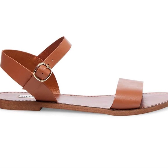 Steve madden tan leather slip on sandals - Picture 2 of 6